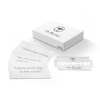 My-Blades razor blades with motivational cards and packaging on a white background