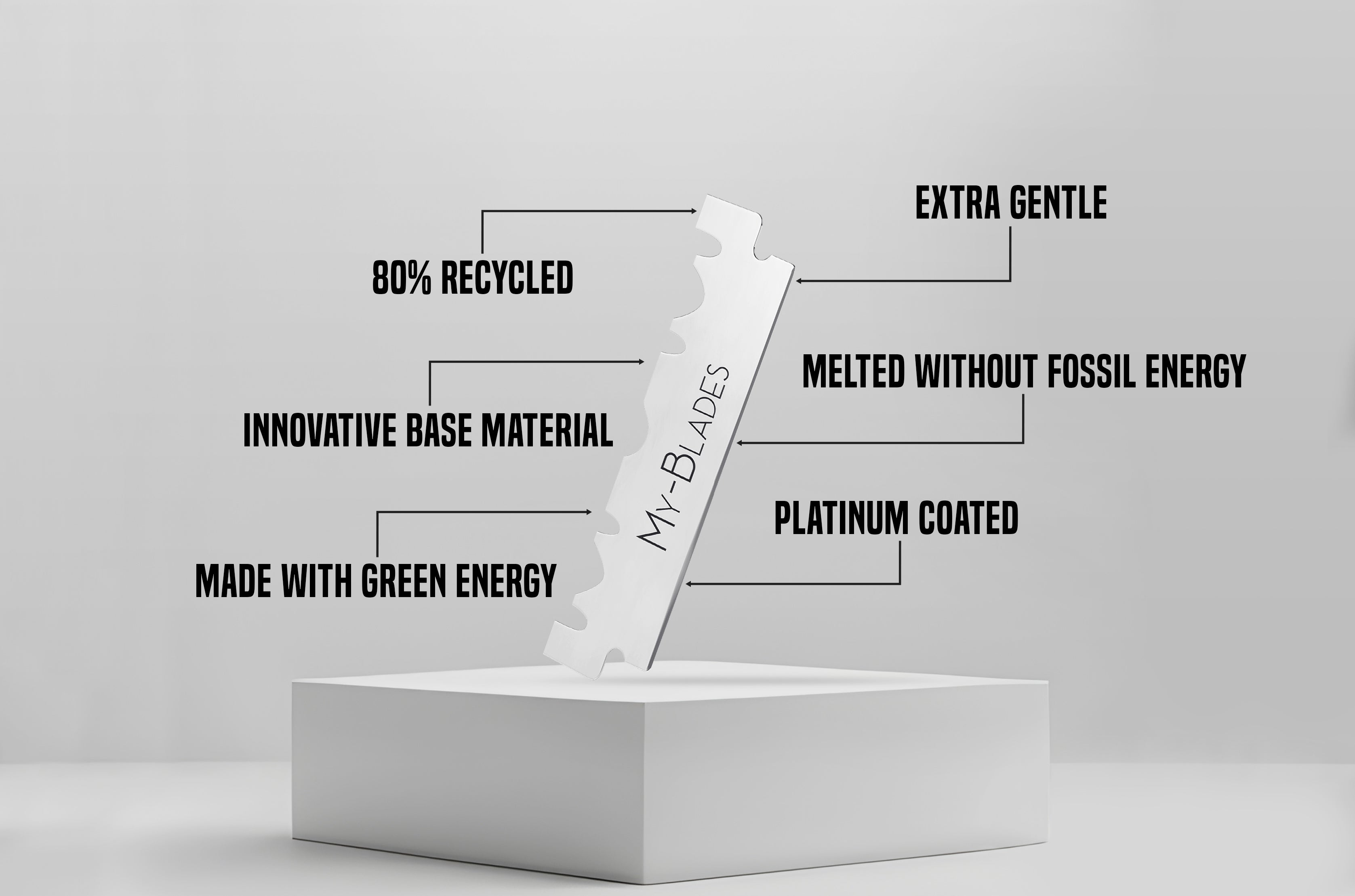My Blades Platinum Single Edge Razor Blades – close, smooth shave - highlights