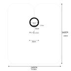 My Blades White Barber Cape Dimensions 63x55in