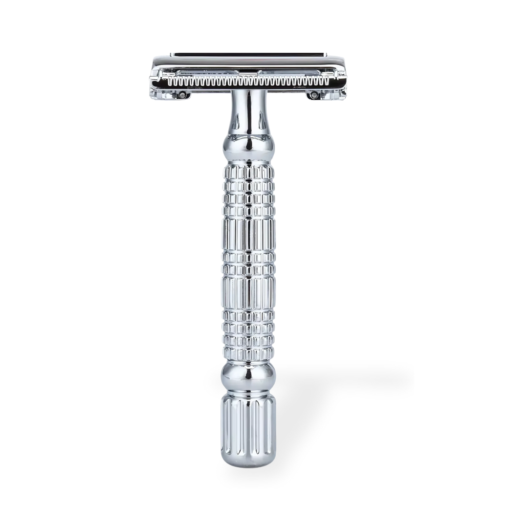 Stainless Steel Butterfly Razor – Classic safety razor handle with premium grip