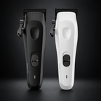 My-Blades Tensor1 professional trimmer shown in black and white color variants side by side.